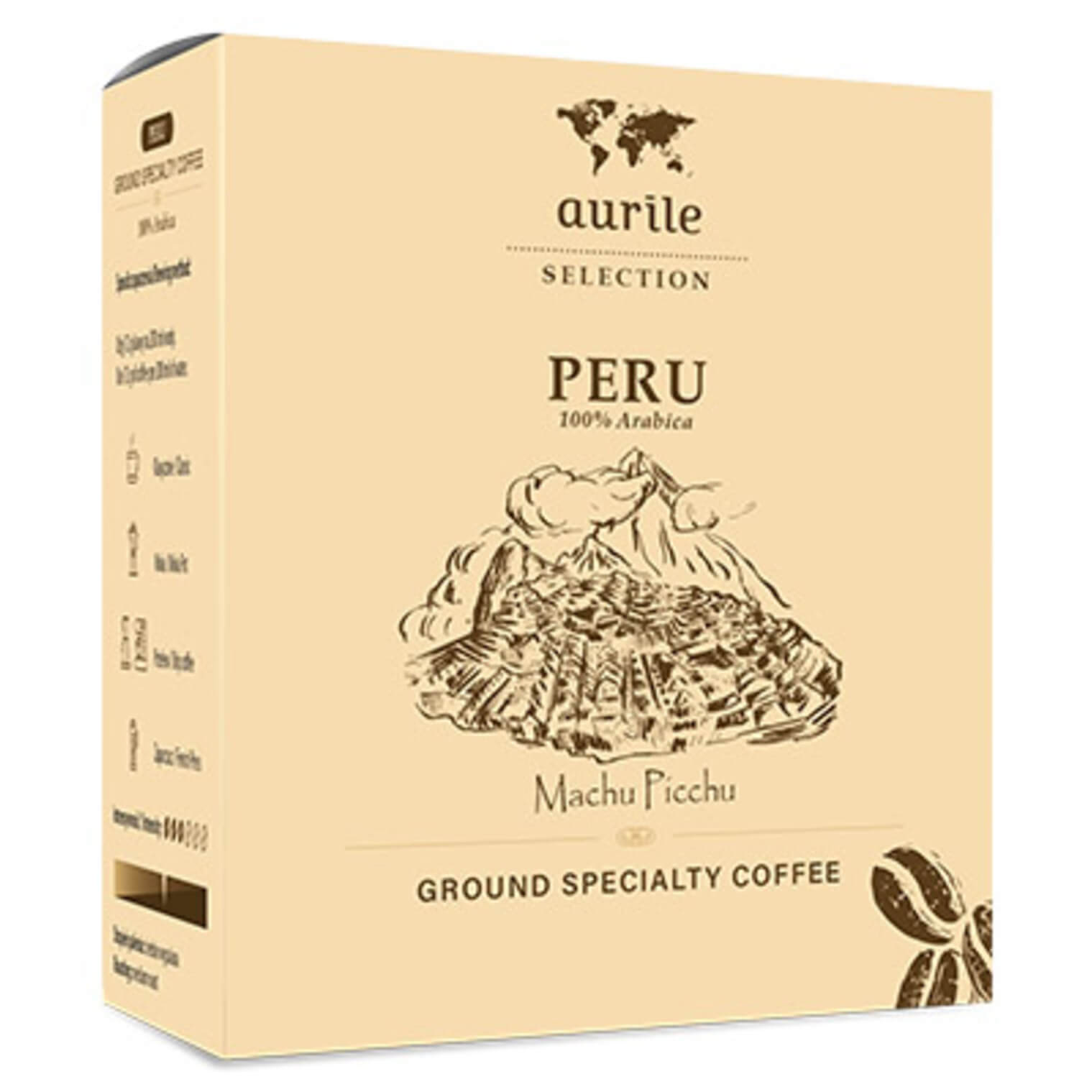 AURILE Spezialitätenkaffee Peru Arabica gemahlen